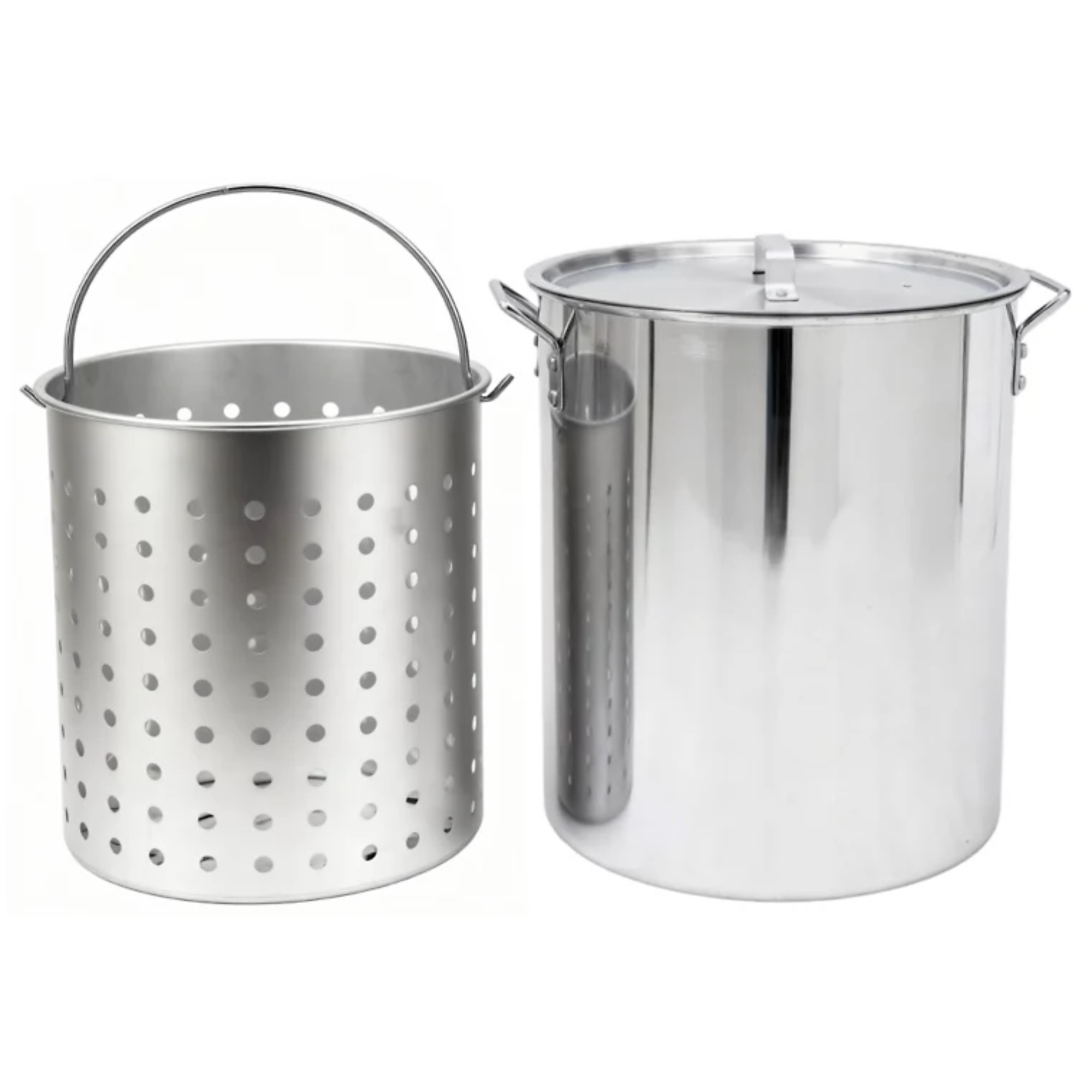 Vantana 30 Qt. Aluminum Pot with Basket — Durable, Even Heat Distribution, Model# VTOD2A-OC124